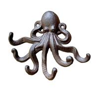 Darthome Cast Iron Octopus Hooks Antique Country Style 6 Hook Hanger Garden Shed Rack New