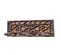 Darthome Cast Iron Triple Plant Pot Holder Heart Lattice Antique Style Wall Mount Planter, 51x18x17cm