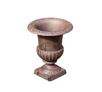 Darthome Cast Iron Urn Planters Vintage Brown Outdoor Home Garden Patio Plant Flower Pot (Small 21cm)