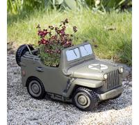 Darthome Cement US Army Truck Planter American Military Car Painted Heavy Duty Plant Pot (Large 28cm)