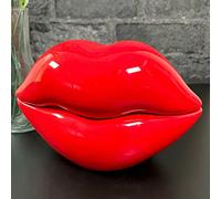 Darthome Ceramic Red Lips Ornament Abstract Modern Sneaky Storage Womens Decoration Gift 18cm