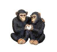 Darthome Cheeky Monkeys In Love Ornament 13x12x8cm Resin Romantic Ape Couple Novelty Animal Figure