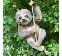 Darthome Climbing Sloth Tree Hanging Garden Tree Ornament Statue Sculpture Decoration C