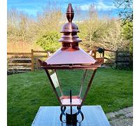 Darthome Copper Victorian Garden Street Post Lamp 90cm Vintage Lantern Top Metal Light