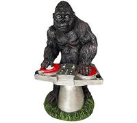 Darthome DJ Gorilla Ornament Black Resin Novelty Ape Figurine African Animal Decks Gift 27cm