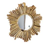 Darthome Driftwood Star Wall Mirror 60cm Vintage Rustic Natural Frame Bathroom Art Decor