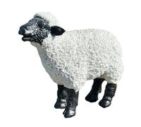 Darthome Garden Grazing Sheep 34cm Ornament B White Resin Farm Animal Outdoor Lawn Sculpture