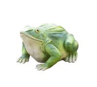 Darthome Green Grazing Frog Garden Ornament, Resin Outdoor Toad Statue, 19x14x22cm, Decorative Pond Figurine