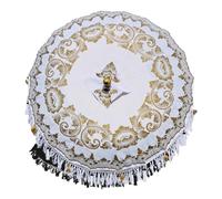 Darthome Handmade Bali Sun Parasol 2.6m x 2m Traditional Indonesian Garden Umbrella With Jointed Wooden Pole