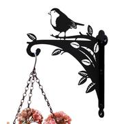Darthome Hanging Basket Bracket 37cm Robin Black Steel British Bird Garden Heavy Duty Hanger