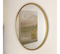 Darthome Industrial Silver Gold Round Frame Home Bathroom Glass Wall Vanity Mirror Large