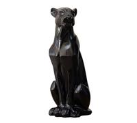 Darthome Large Black Leopard Ornament 13x38x16cm Figurine Sculpture Animal Gift Home Big Cat Statue