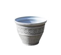 Darthome Love Heart Scroll Planter 40x30x40cm Stone Effect Plastic Grey 20 L Round Garden Plant Pot (1)