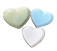 Darthome Love Heart Trinket Trays Set of 3 Olive Grove Ceramic Jewellery Decorative Dishes