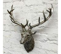 Darthome Ltd Antique Resin Reindeer Stags Antlers Wall Art Mounted Large Head Sculpture 55cm