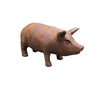 Darthome Ltd Cast Iron Pig Outdoor Farm Garden Patio Lawn Sculpture Statue Animal Ornaments (Small)
