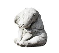 Darthome Ltd Large Stone Outdoor Garden African Elephant Trunk Down Statue Ornament Sculpture