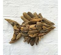 Darthome Ltd Natural Rustic Driftwood Wall Fish Decorative Home Sculpture Ornament Plaque Art 31cm
