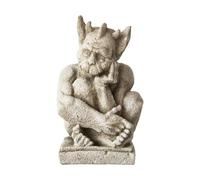 Darthome Ltd Resting Gargoyle Statue 14x26x15cm Heavy Stone Concrete Naughty Devil Ornament Garden Decor