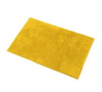 Darthome Luxury Chenille Bath Mat, Rectangular Yellow Mini Bobble Design, Non-Slip Washable Bathroom Rug, 80 x 50 cm