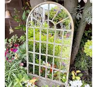 Darthome Metal Arched Wall Mirror Large Garden Antique Gothic Vintage Arched Window Door