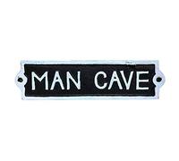 Darthome Ltd New Antique Black Cast Iron Wall Garden Garage Gate Door Sign Plaque Man Cave