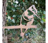Darthome Outdoor Garden Rust Iron Metal Tree Kingfisher Bird Decorative Spike Silhouette