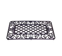 Darthome Rounded Rectangle Cast Iron Doormat 66x42cm Metal Victorian Heavy Duty Entrance Non Slip