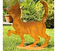 Darthome Rusty Cat Garden Ornament Metal Kitten Silhouette Sculpture Animal Lawn Deco