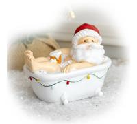 Darthome Santa In The Bath Ornament 13x10x10cm Resin Drunk Father Christmas Decor Novelty Figure