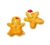Darthome Set of 2 Gingerbread Cookie Nibble Bowls Ceramic Mini Boy Girl Christmas Serving