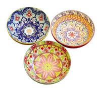 Darthome Set of 3 Tuscany Serving Bowls 26x9x26cm Ceramic Mediterranean Kitchen Salad Food