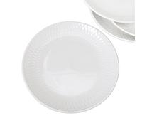 Darthome Set of 4White Jewel Side Plates Ceramic Geometric Diamond Glossy Dinnerware