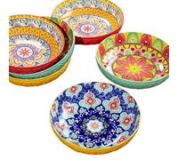 Darthome Set of 6 Tuscany Pasta Bowls Fine China Mediterranean Food Kitchen Tableware