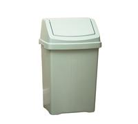 Darthome Silver Sage Plastic Swing Bin Recycling Kitchen Bathroom Rubbish Waste Dustbin (25L)