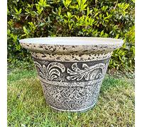 Darthome Stone Effect Plastic Round Outdoor Garden Planter Plant Flower Pot Large 40cm