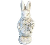 Darthome Stone Mr And Mrs Rabbit Garden Statues Outdoor Clothed Hare Ornament Handmade UK (Mr Rabbit)