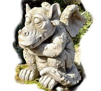 Darthome Stone Snoozing Dragon Garden Sculpture Fantasy Mythical Figure Statue Ornament 24cm