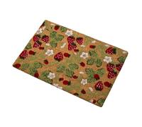 Darthome Strawberry Field Coir Doormat 60 x 40 cm Rectangle Natural Fruit Non Slip Entrance Mat Gift