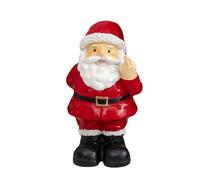 Darthome Swearing Santa Ornament Resin 16cm Standing Naughty Father Christmas Figure Gift