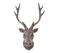 Darthome Ltd Vintage Aged Resin Reindeer Deer Stags Antlers Head Wall Mounted Large Sculpture