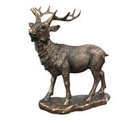 Darthome Ltd Vintage Bronze Effect Resin Stag Deer Reindeer Sculpture Figurine Ornament Small