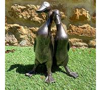 Darthome Vintage Duck Garden Statue Sculpture Pair Of Love Ducks Decorative Ornament Bronze