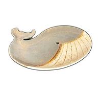 Darthome Whale Decorative Plate Glazed Ceramic Grey Sea Jewellery Trinket Dish Tray Gift
