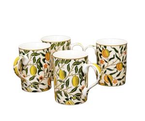 Darthome William Morris Fruits Mugs 310ml Fine China Lemon Tree Hot Drinks Coffee Cups (4)