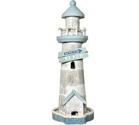 Darthome Wooden Lighthouse Ornament Nautical Beach Sign Seaside Bathroom Decoration Gift 29cm