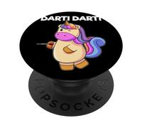 Darti Darti Unicorn Dart Player Dart Playing Unicorn Dart PopSockets Swappable PopGrip