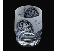Dartington Crystal Aspect Darts Tumbler | Single | Tumbler | 100mm | 35 ecorated Glass Features a Detailed 360-degree Etched Frieze | Gift for Family or Friends