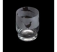 Dartington Crystal Aspect Pheasant Scene Tumbler, Single | Pheasant Tumbler Glass | 100mm | 350ml | A Pheasant Scene is Wrapped Around The Rim of The Glass| Dishwasher Safe | Perfect Gift idea