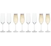 Dartington Crystal Bliss Champagne Flutes | Set of 4 Sparkling Wine Glasses | Elegant Crystal Glassware for Prosecco, Champagne & Celebrations (Pack of 2)